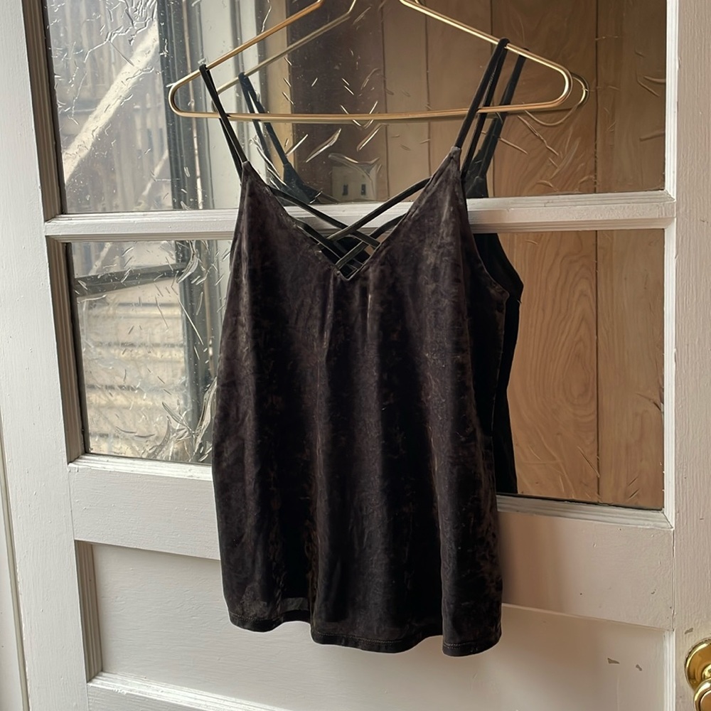 American Eagle velvet emerald tank top